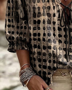 Lena | Blusa de lunares con cordón