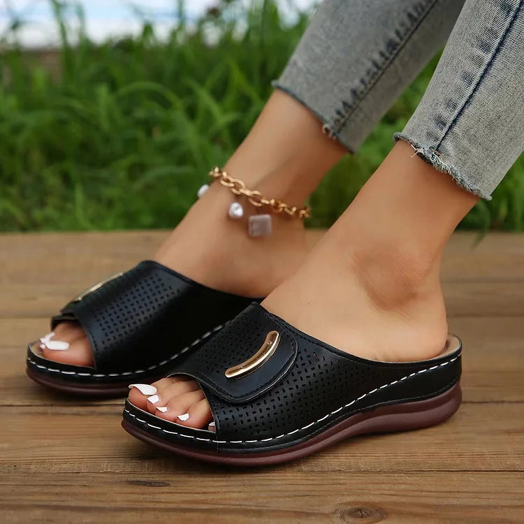 Sandales Urbaines Élégantes Joanna en Cuir Raffiné - Maison Claire et Sylvie
