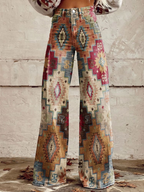 Léa | Vaquero boho estampado azteca