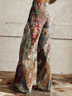 Léa | Vaquero boho estampado azteca