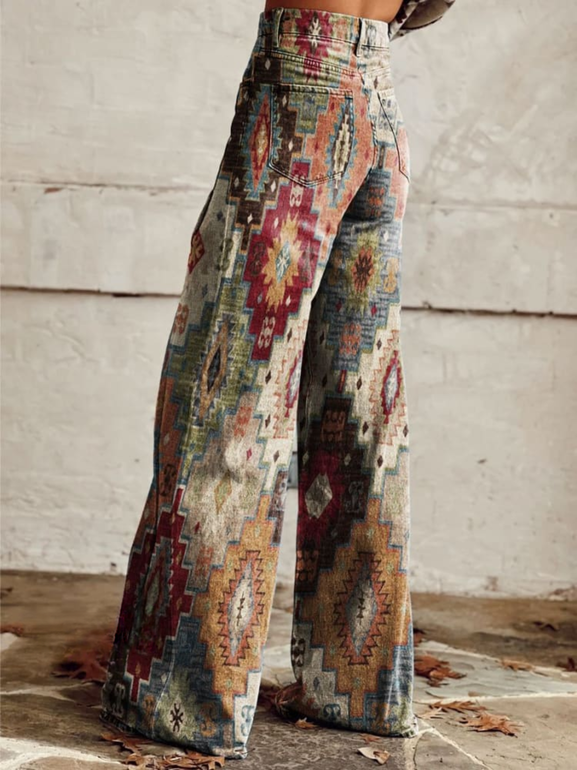 Léa | Vaquero boho estampado azteca