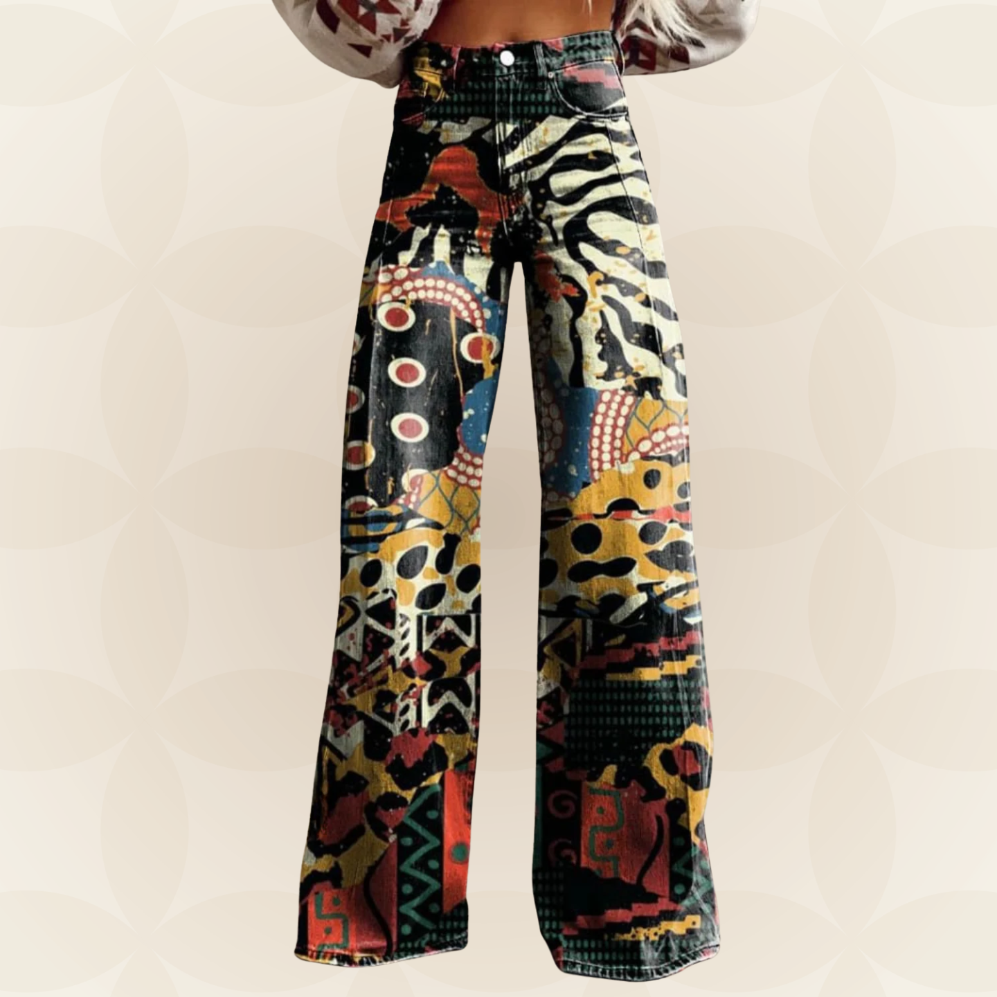 Élodie | Vaquero artístico estampado bohemio