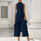 Gemma - Abito Lungo Elegante - Blu Navy