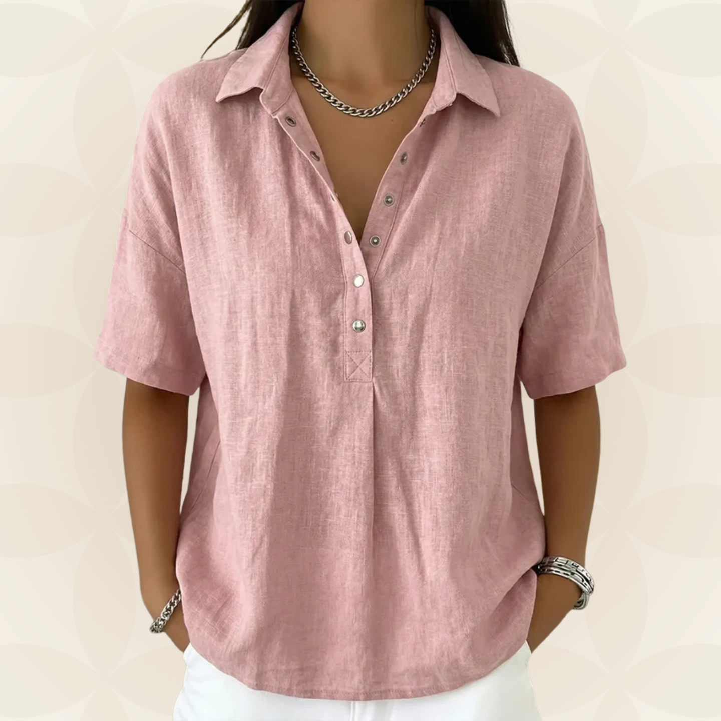 Sonja | Blusa con cuello y botones