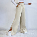 Moniek | Pantalón casual acanalado liso