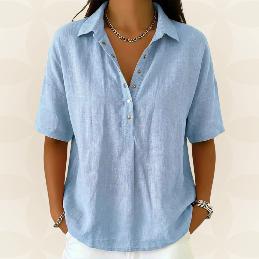 Sonja | Blusa con cuello y botones