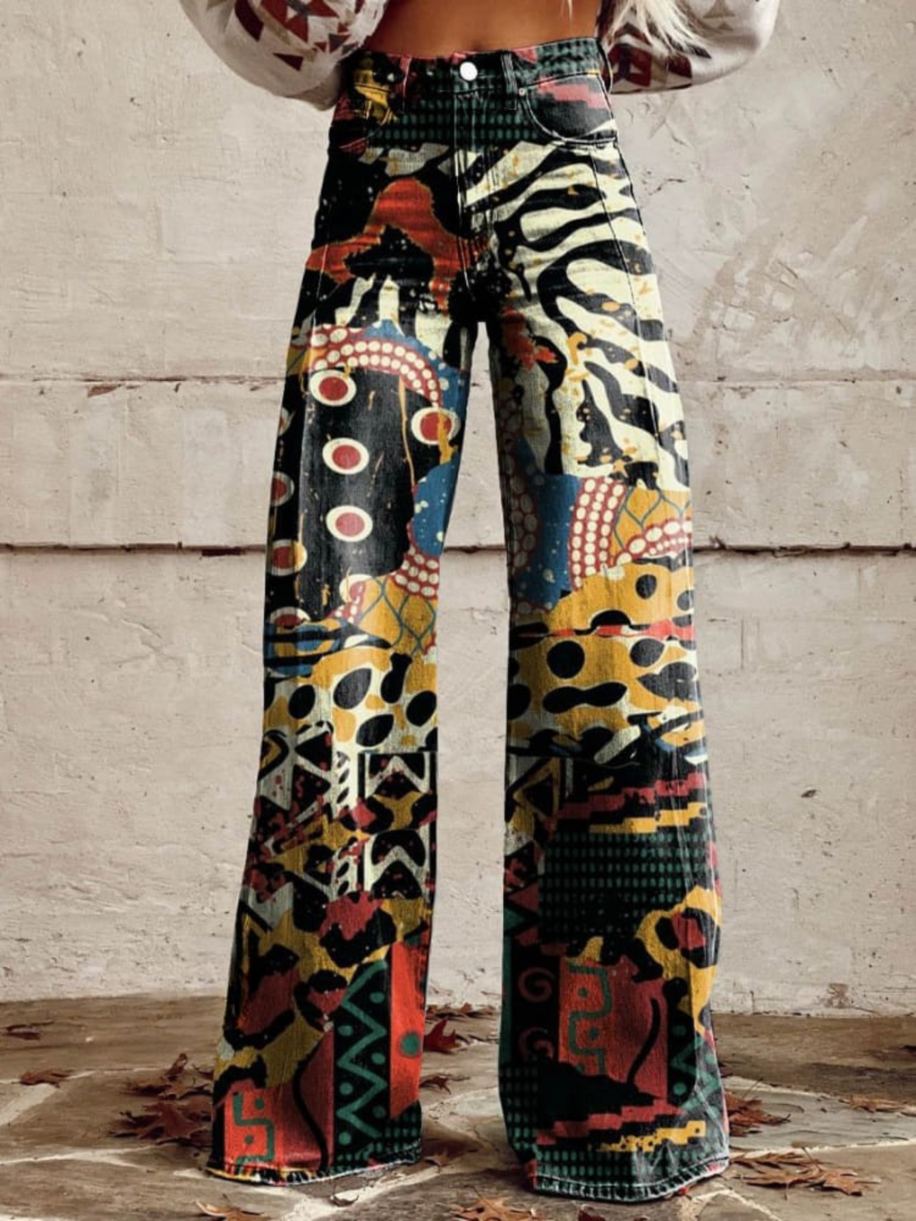 Élodie | Vaquero artístico estampado bohemio
