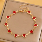 Pulsera de Corazón en Oro con Rubí