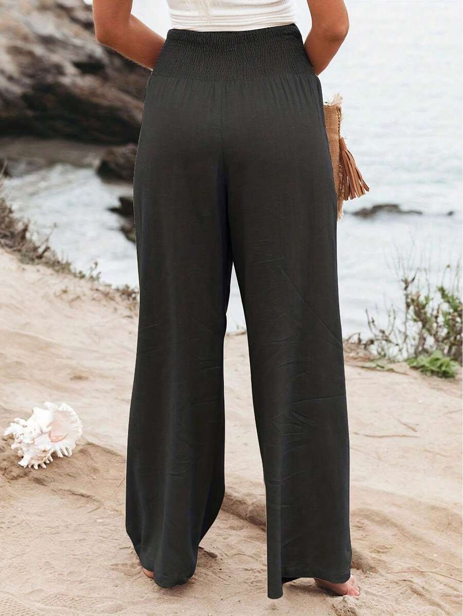José | Pantalón largo de talle alto con bolsillos