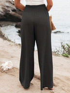 José | Pantalón largo de talle alto con bolsillos