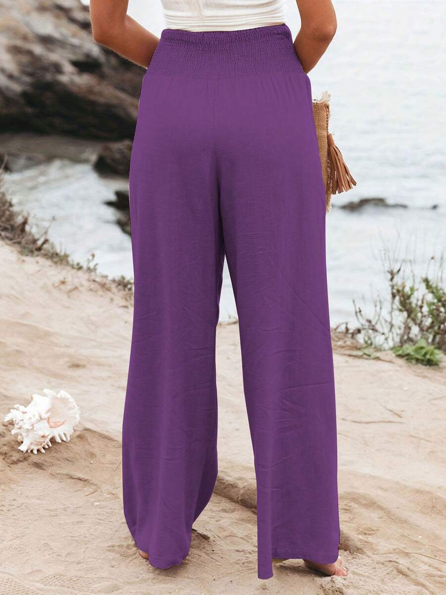 José | Pantalón largo de talle alto con bolsillos