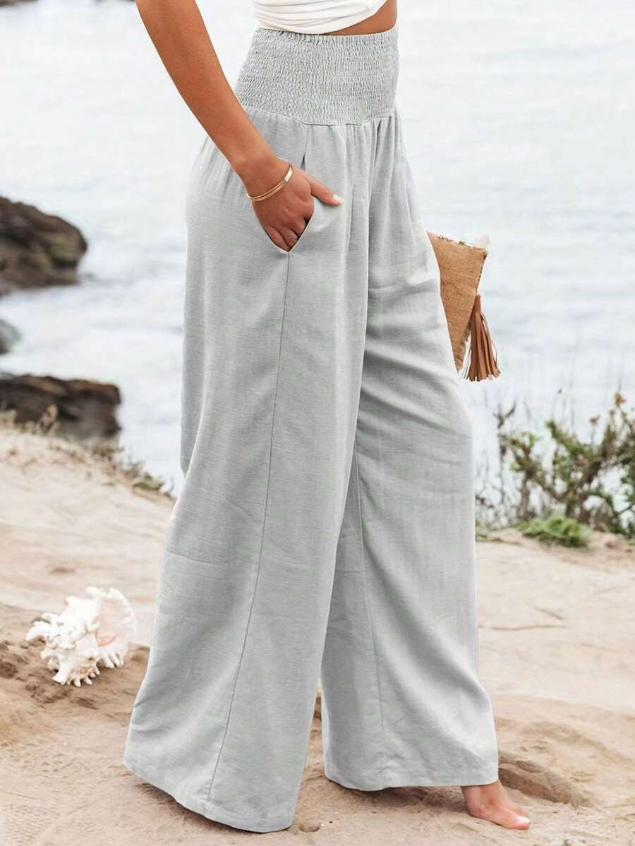 José | Pantalón largo de talle alto con bolsillos
