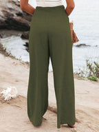 José | Pantalón largo de talle alto con bolsillos