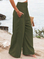 José | Pantalón largo de talle alto con bolsillos