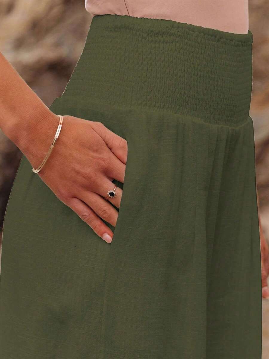José | Pantalón largo de talle alto con bolsillos