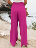 José | Pantalón largo de talle alto con bolsillos