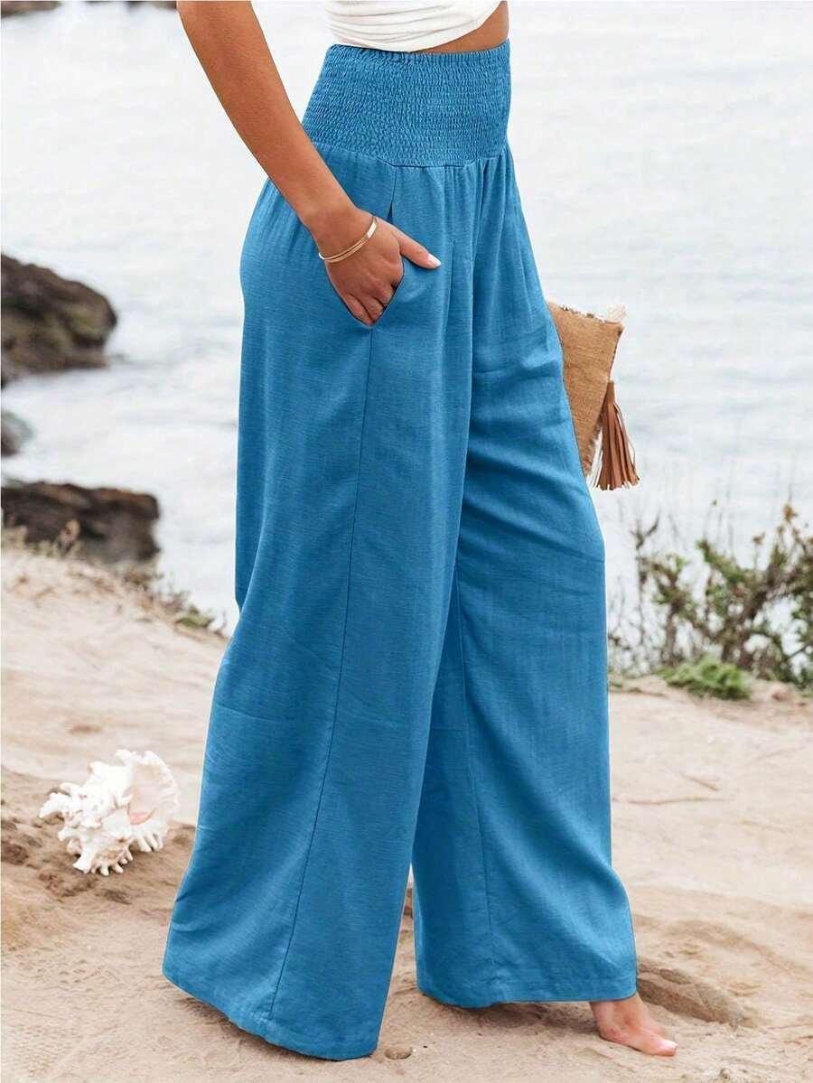 José | Pantalón largo de talle alto con bolsillos