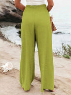 José | Pantalón largo de talle alto con bolsillos