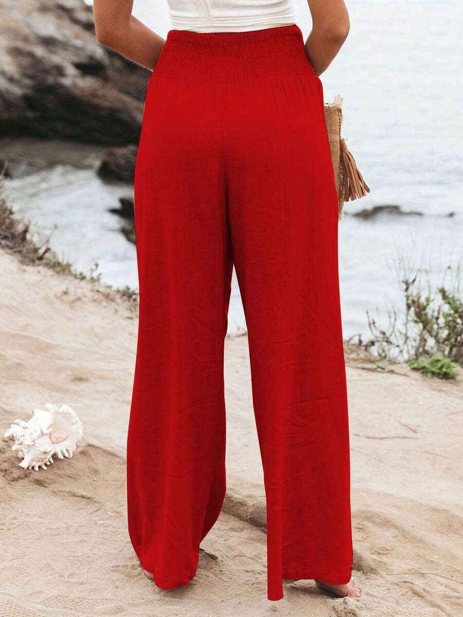 José | Pantalón largo de talle alto con bolsillos