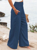 José | Pantalón largo de talle alto con bolsillos