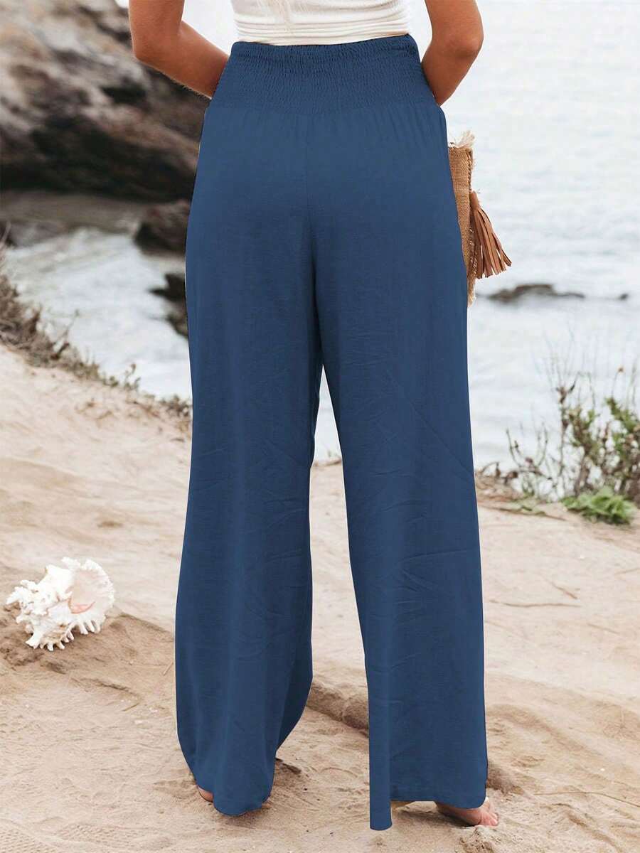 José | Pantalón largo de talle alto con bolsillos