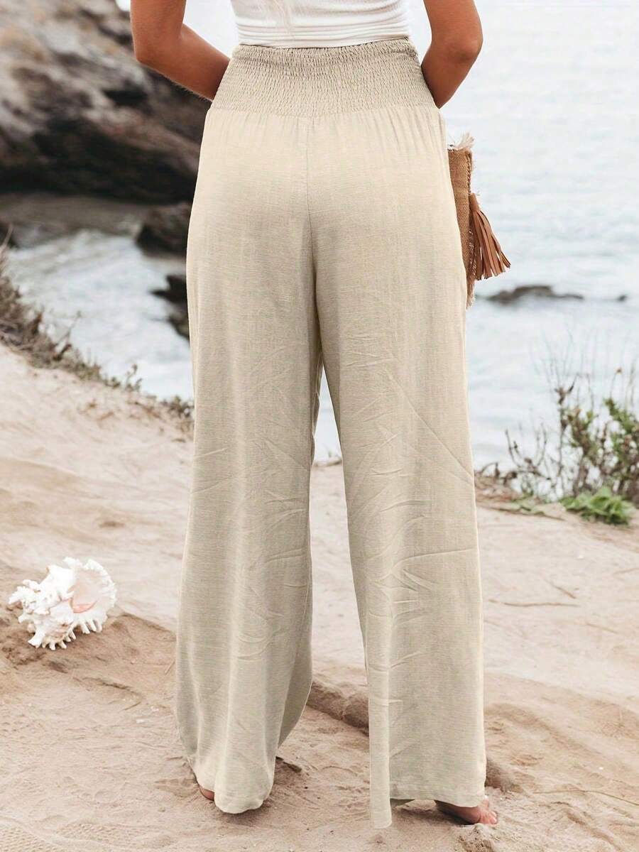 José | Pantalón largo de talle alto con bolsillos