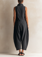 Michela | Mono cropped de algodón con cuello mao