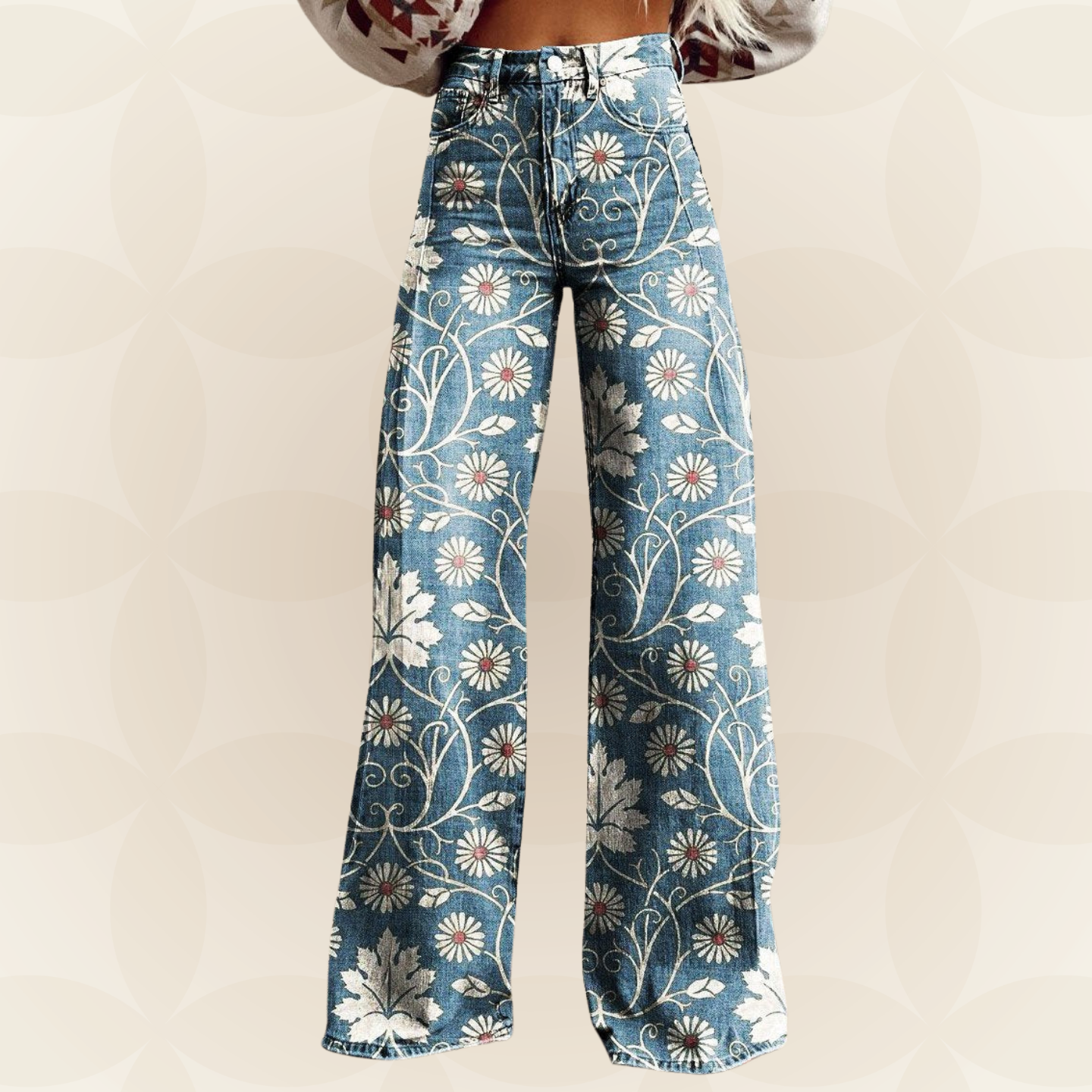 Margherita | Vaquero azul con flores