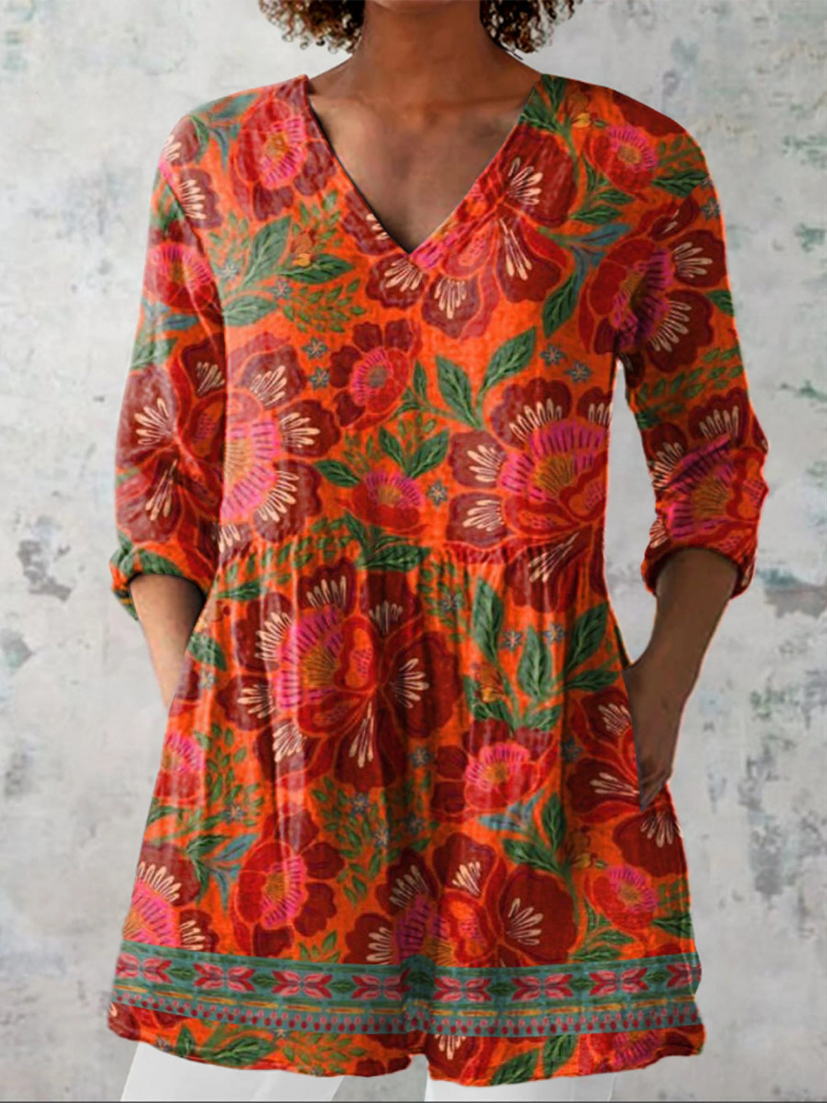 Felicia | Blusa larga con escote en V
