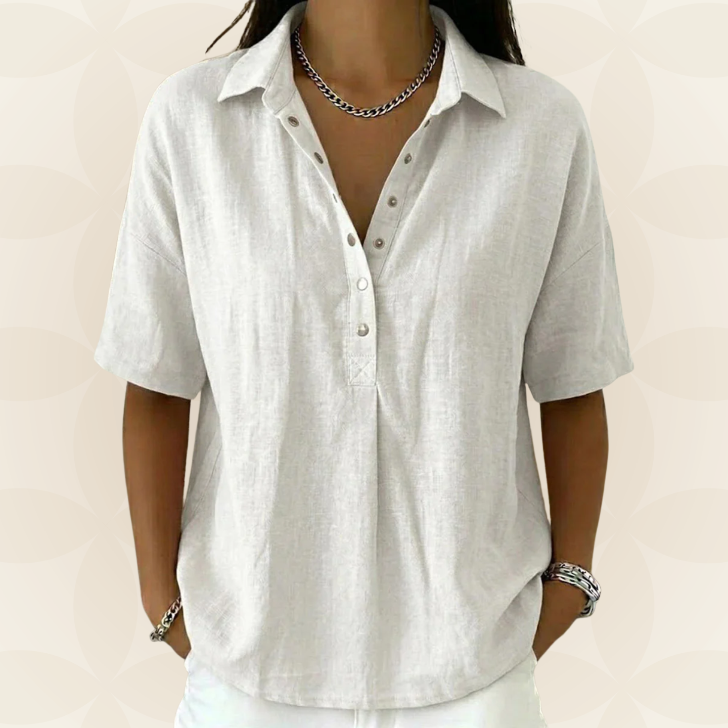 Sonja | Blusa con cuello y botones