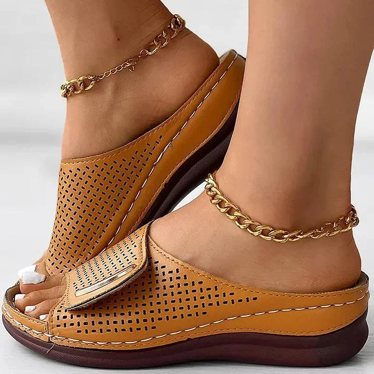 Sandales Urbaines Élégantes Joanna en Cuir Raffiné - Maison Claire et Sylvie