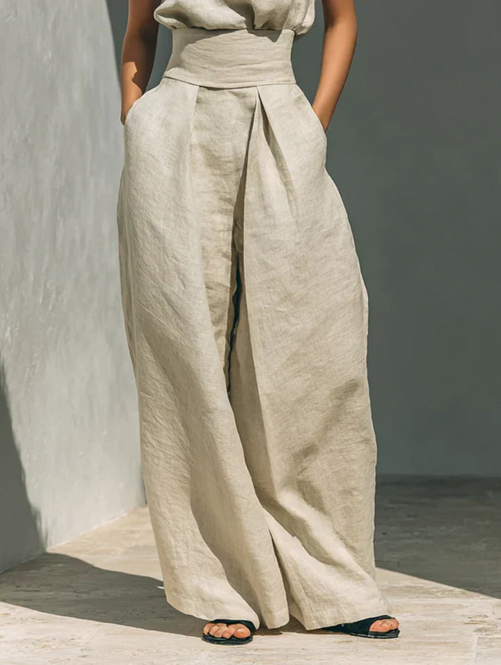 Flor™ | Conjunto Minimalista de Top y Pantalón Ancho