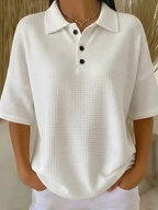 Gisela | Blusa polo textura gofrada