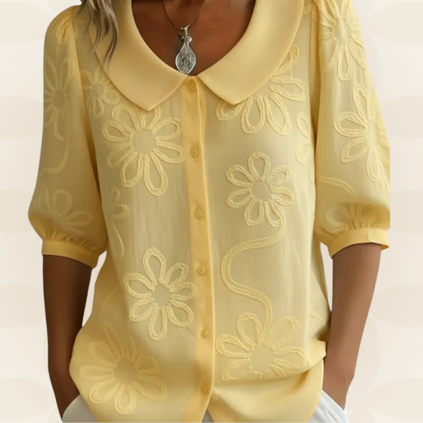 Jeanet | Blusa bordada de flores