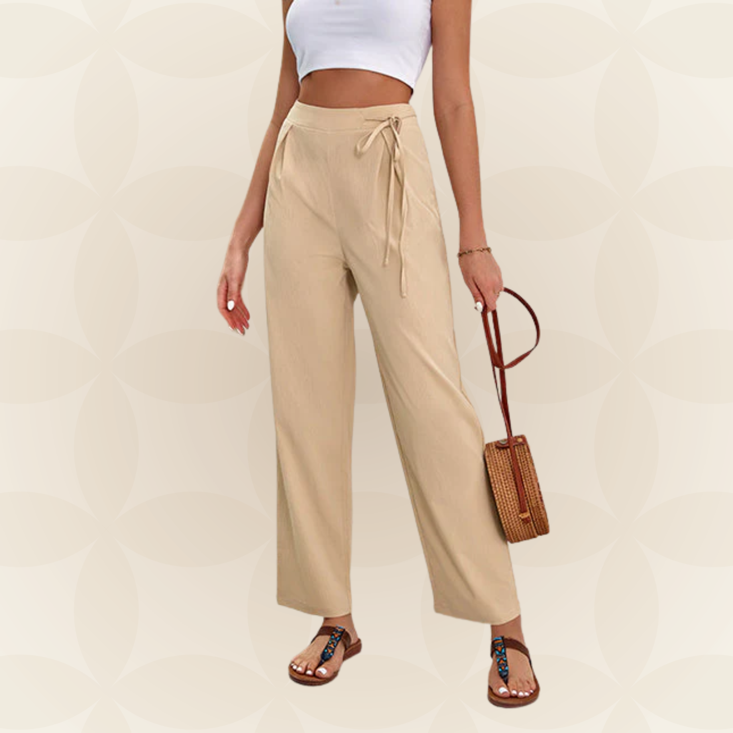 Danique | Pantalón casual de perneras anchas