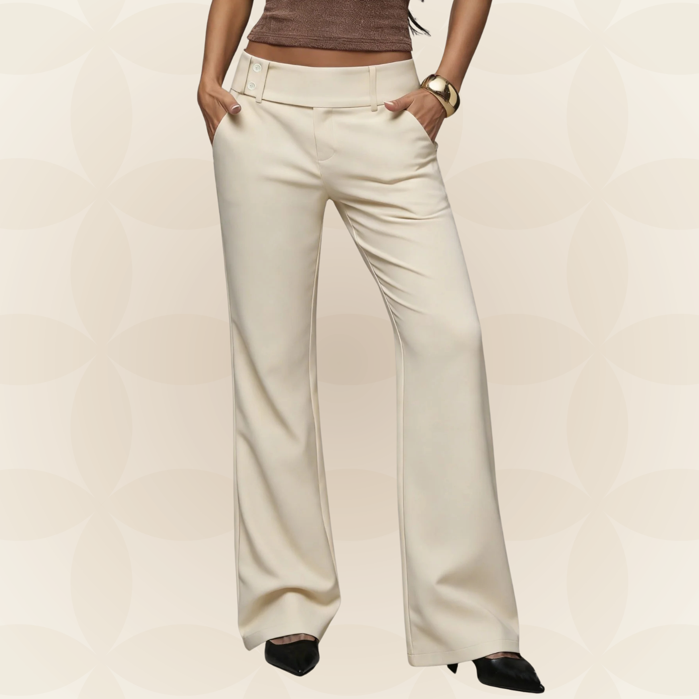Suze | Pantalón moderno holgado con stretch