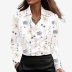 Belén™ | Blusa de cuello drapeado en satén