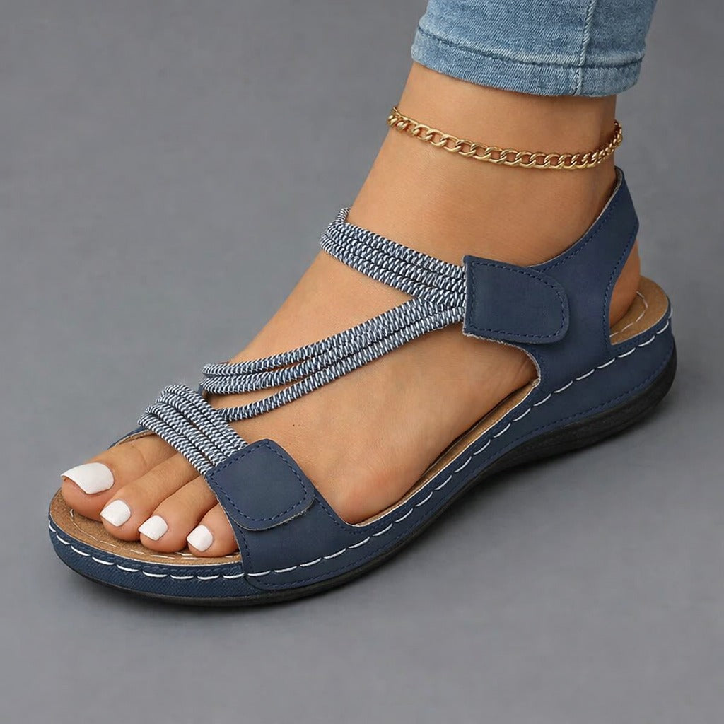 Sandales Orthopédiques Élégantes Sarah en Cuir Souple