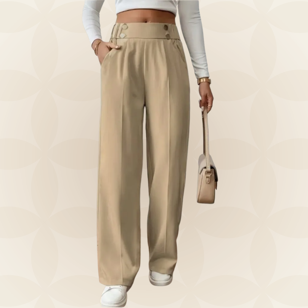 Anita | Pantalón casual recto con detalles