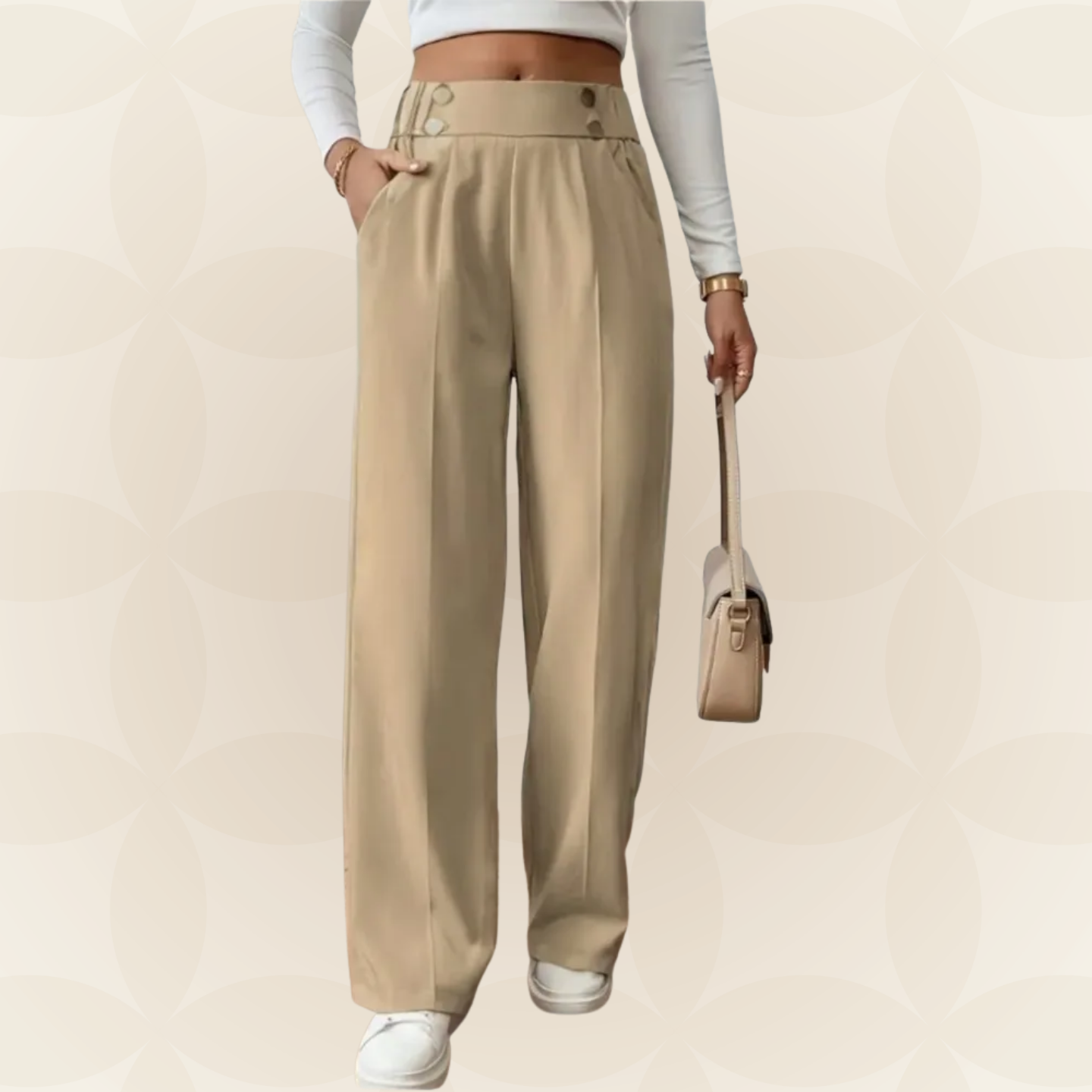 Anita | Pantalón casual recto con detalles