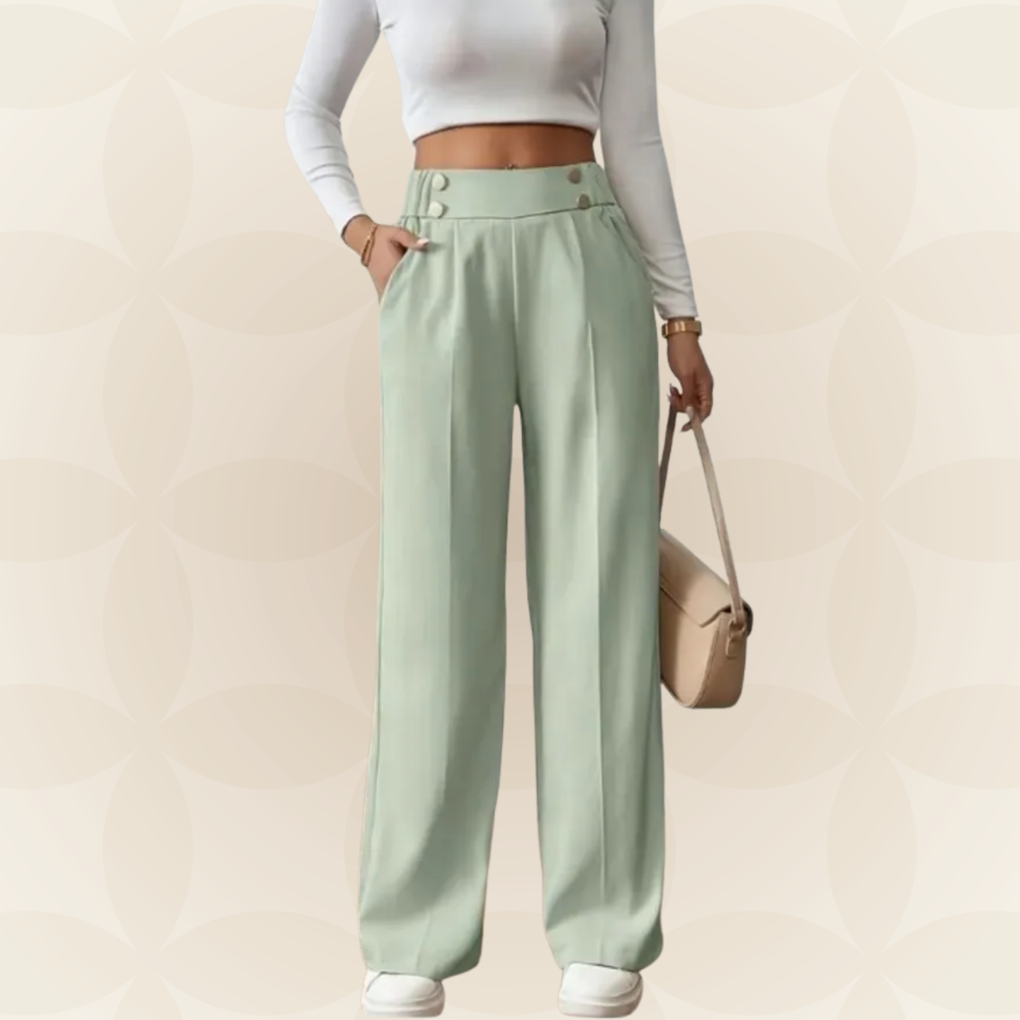 Anita | Pantalón casual recto con detalles