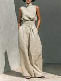 Flor™ | Conjunto Minimalista de Top y Pantalón Ancho