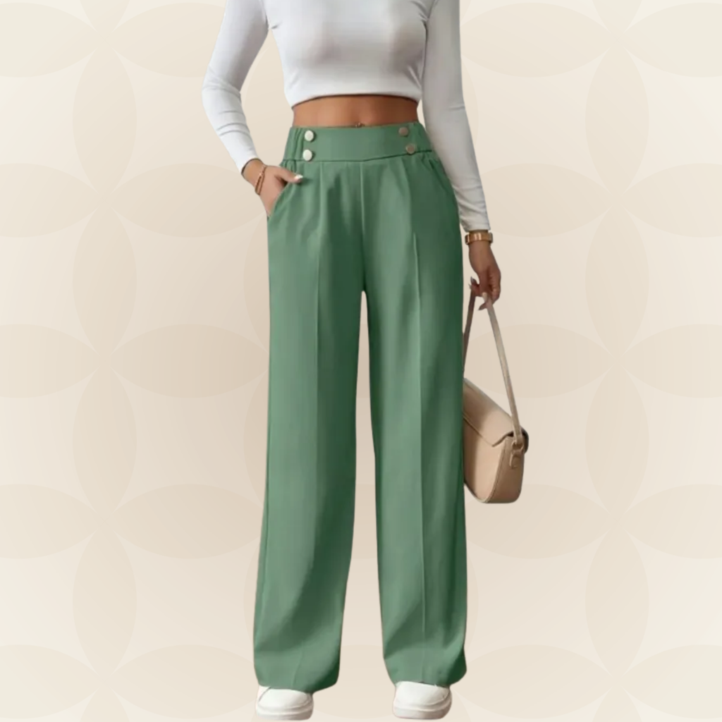 Anita | Pantalón casual recto con detalles