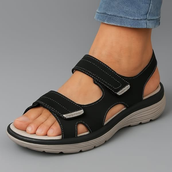 Sandales Orthopédiques Élégantes Luvita en Cuir Premium - Maison Claire et Sylvie