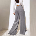 Moniek | Pantalón casual acanalado liso