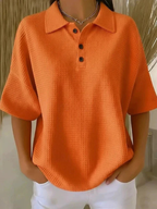Gisela | Blusa polo textura gofrada