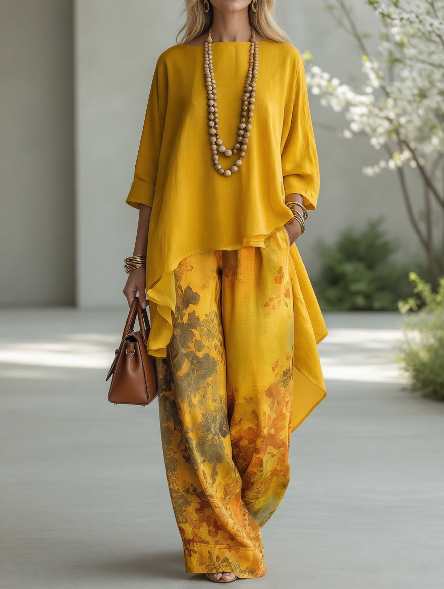 Luna | Conjunto Boho Estampado Botánico