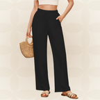 Karlijn | Pantalón de lino con perneras anchas
