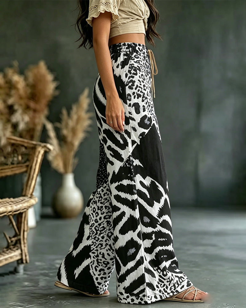 Christa | Pantalón cómodo con estampado de leopardo