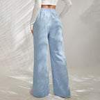 Moniek | Pantalón casual acanalado liso